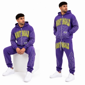 Conjunto de Sudadera y Pantalones Deportivos, Conjunto Deportivo con Logotipo Personalizado, Trajes Deportivos con Pedrería Premium - Product Image 5