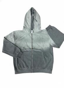 Scratch Bright <b>Red</b> Zip Up Boxy Fit <b>Hoodie</b> Oem Design Blank Plain Stone Sun Faded French Terry Acid Wash Zip up Hoodies - Product Image 4