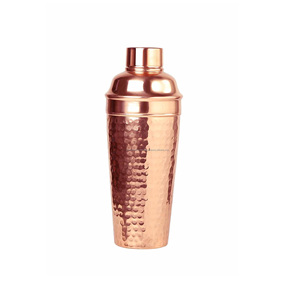 Shaker à cocktail en acier inoxydable Safe Foods Shaker en métal plaqué cuivre pour bar et restaurant d'hôtel - Product Image 3