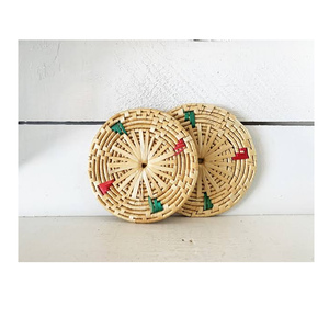 Wholesale Rattan Trivets Pot Handicrafts Mats Pads Handmade Natural Rattan <b>Coasters</b> <b>for</b> <b>Drinks</b> - Product Image 2