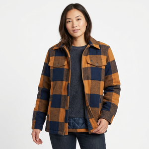 <b>Men's</b> Plaid Fleece Lined Shirt <b>Jacket</b> Windproof Casual Winter Coat with Zipper and Pockets - Product Image 3