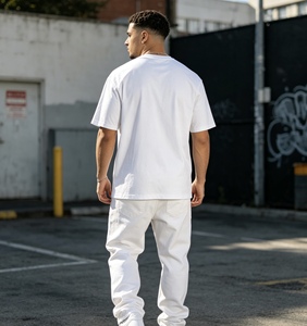 Custom Oversized <b>100</b>% Cotton Men's T-<b>shirt</b> Heavy Premium 220G High Quality T-<b>shirt</b> White Loose T-<b>Shirt</b> T-<b>shirt</b> for Men - Product Image 4