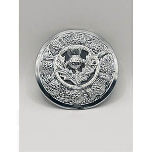 Broche Escocés de Plata con Diseño de Espino y Escudo para Kilt, Accesorios para Vestidos Highland - Product Image 5