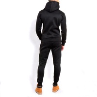 Survêtement de sport à manches longues décontracté de haute qualité pour hommes, couleur unie 100% coton, deux pièces, costume d'hiver grande taille