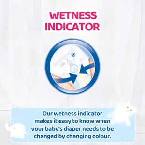 Molfix ผ้าอ้อมแบบเทปแห้งพิเศษขนาดจัมโบ้ L58ยาวนานความแห้งกร้านสำหรับทารกที่ใช้งาน L58ขนาดแพ็ก - Product Image 5