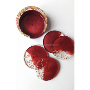 Sous-verres de conception d'arbre en bois de qualité supérieure faits à la main rustique naturel verres élégant élégant décor de table en bois Durable - Product Image 5