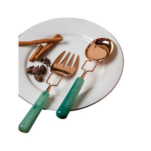 Modern Luxury Flatware Set with Marble Handles <b>Gold</b> Finish Dishwasher Safe for Wedding Occasions Cutlery Set - Product Image 5