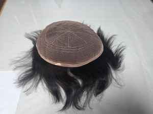 Toupee de Cabello Humano Remy Indio con Encaje Completo para Hombre, Rizado, 100% de Densidad, Corto, TAZ HAIR BANGLADESH - Product Image 3