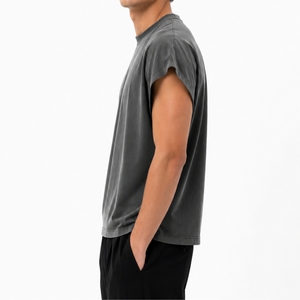 Débardeur de sport oversize sans manches pour homme, style décontracté, 100 % coton, séchage rapide, confortable - Product Image 3