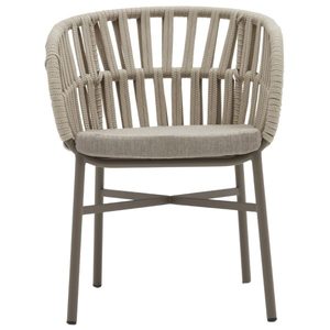 Modern Rope Living Room Chair with Metal Legs Solid Back <b>Cushioned</b> Armchair Tropical Design Outdoor Leisure <b>Seat</b> - Product Image 3