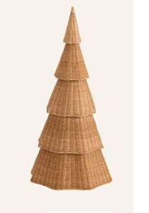งานฝีมือตกแต่งเทศกาลคริสต์มาสด้วยหวายธรรมชาติ พวงหรีดหวายทำมือ ของตกแต่งโต๊ะงานปาร์ตี้ - Product Image 2