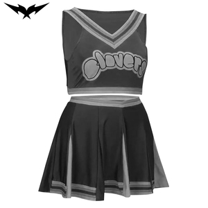 Bigetron Sports – Nouveaux ensembles d'uniformes de cheerleading professionnels de haute qualité pour la compétition scolaire, en Spandex/Polyester noir - Product Image 3