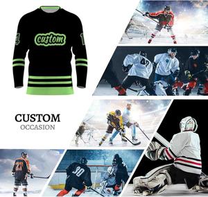 Conjunto de uniforme deportivo para Hockey sobre hielo, camiseta de poliéster transpirable con impresión por sublimación - Product Image 6