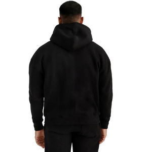 Sweat-shirt à capuche zippé ultra-luxe surdimensionné en molleton de coton épais 550 GSM, coupe décontractée, style streetwear personnalisé, avec fermeture éclair intégrale - Product Image 2