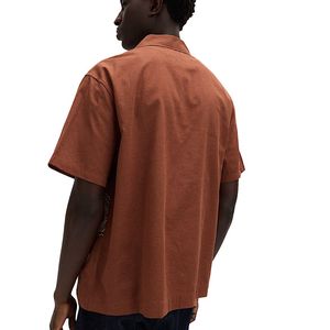 เสื้อเชิ้ตผู้ชายลายดอกไม้ผ้าฝ้ายผสมลินินติดกระดุม – ผ้าเนื้อบางเบาสวมใส่สบายเหมาะกับแฟชั่นลำลองทุกวัน - Product Image 4