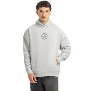 Sweat à capuche décontracté pour homme en molleton gris avec impression avant et arrière, style streetwear décontracté, OEM ODM - Product Image 4
