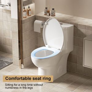 WC Moderno ADA da 17 pollici con sedile Comfort, potente doppio scarico e sistema Rimless B da 12 pollici - Product Image 2