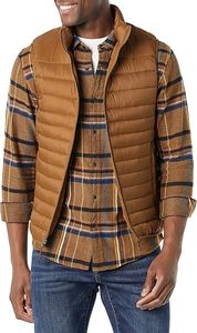 Blouson matelassé coupe-vent sans manches pour homme, léger, à col montant, entièrement zippé, avec logo, écologique et tendance, pour l'hiver - Product Image 3