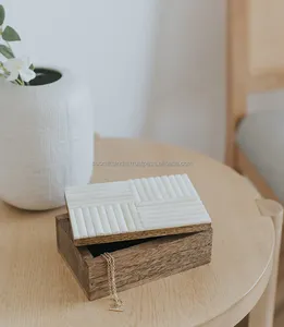 กล่องเครื่องประดับสำหรับเดินทางฝังกระดูกและกระดูกทำด้วยมือกล่องเก็บแหวนแบบพกพากล่องเก็บเครื่องประดับกล่องใส่สร้อยคอของขวัญ - Product Image 3