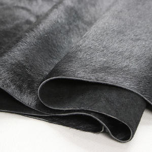 Pakistani Manufacture Wholesale Real Solid Black Leather Cowhide Skin with Hair on - Product Image 5
