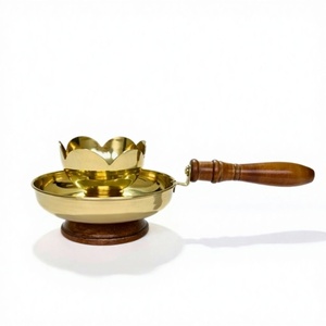 Juego de quemador de incienso de carbón de acero con pinzas de madera |   Quemador de Loban Dhoop Religioso para Invierno/Otoño |   Set de Fragancias Decorativas para el Hogar - Product Image 1