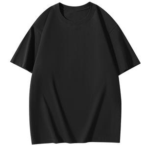 Camisetas de manga corta con cuello redondo, diseño de logotipo personalizado OEM, 220g, algodón, corte holgado. - Product Image 3