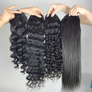 ผมต่อแบบหางม้า Ve Sunny Vietnamese Hair Extensions แบบหนีบตรง ทำจากผมแท้ ไม่ใช่ผม Remy  แบบ Double Drawn Ends All - Product Image 1