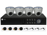 Système de sécurité CCTV H265 1080P Full HD, kit DVR 4CH avec caméra dôme AHD et XVR 5 en 1