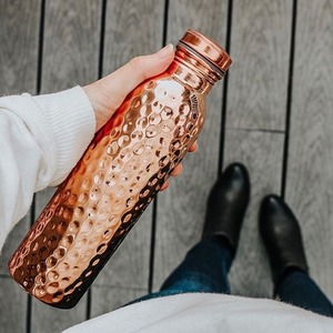 Premium Glossy Copper <b>Water</b> <b>Bottle</b>-<b>Large</b> Capacity Eco-Friendly Portable Classic Design for Home Use PEETAL NAGRI ARTWARE PNA-23 - Product Image 5