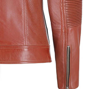 Chaqueta de Cuero para Mujer de Alta Calidad al por Mayor, Diseño Personalizado, Manga Larga, Estilo Urbano - Product Image 4