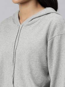 <b>Women's</b> Casual Hooded Tracksuit Set Long Sleeve Zip Up <b>Top</b> Drawstring Loose Pants - Product Image 4