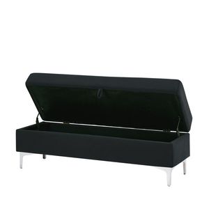 Panca contenitore a 2 posti in tinta unita, in acciaio inossidabile, per soggiorno, divano, sgabello, poggiapiedi per seduta, per ingresso - Product Image 5