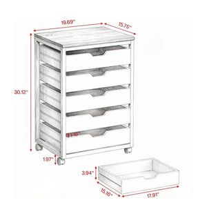 Armadietto Rustico in Plastica per Cassetti e Carrelli da Ufficio - Product Image 3
