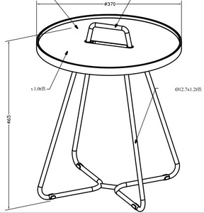 เฟอร์นิเจอร์แคมป์ปิ้งแบบเคลื่อนย้ายได้ โต๊ะโลหะ Lumetal รุ่น KTS-230307-03 จากเวียดนาม น้ำหนักเบา ทนทาน เคลือบสีฝุ่น ใช้ได้ทั้งภายนอกและภายในอาคาร - Product Image 2