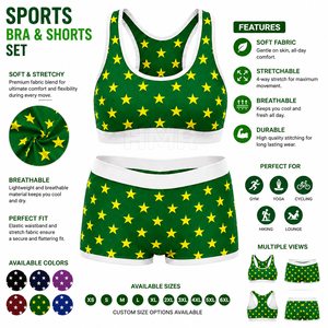 HMR Sisterhood Sorority Sports <b>Bra</b> & Shorts 2-Piece Gym Fitness Workout Activewear High Quality Summer Sportswear - Product Image 6