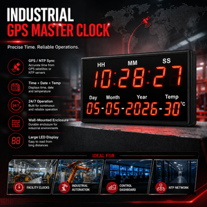 Industrial 14-Digit <b>LED</b> Master <b>Clock</b> with GPS NTP & Free SCADA - Product Image 1