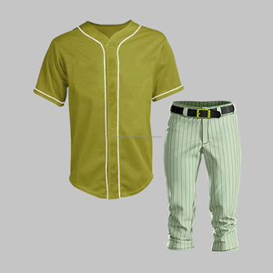 Offre Spéciale et haute qualité personnalisé couleur unie vêtements de Baseball boutonné personnalisé cousu nom numéro uniforme de Baseball - Product Image 4