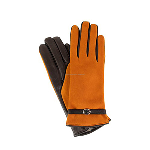 Black Genuine Leather Driving <b>Gloves</b> Classic Car <b>Gloves</b> Knuckle Hole Retro Racing Style At Factory Price - Product Image 3
