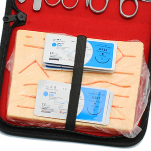 Kit d'entraînement aux sutures pour la gestion des plaies, avec plaquettes de pratique cutanée, certifié CE, pour étudiants en médecine, ensemble d'instruments manuels - Product Image 4