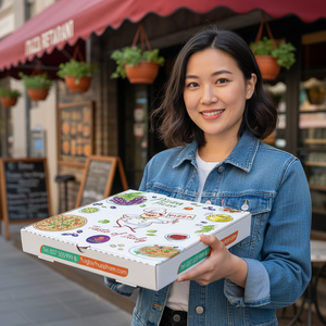 Custom Printing Personalized <b>Pizza</b> <b>Box</b> for Food Packaging Corrugated Paper <b>Pizza</b> <b>Box</b> with Custom Logo for Restaurant Use - Product Image 6