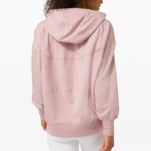 Sweat-shirt à capuche long en molleton de coton surdimensionné pour femmes Logo personnalisé vente en gros pull vierge sweats à capuche en tissu éponge - Product Image 6