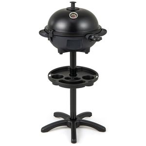 Barbecue a Gas con Affumicatore 1200W, Griglia Elettrica con Doppia Zona di Cottura 2-in-1, da Terra e da Tavolo per 6-10 Persone - Product Image 2