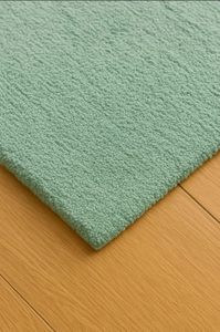 Tapis minimaliste moderne vert menthe Tapis rembourré doux avec caractéristiques antidérapantes et faciles à nettoyer pour salon chambre bureau - Product Image 5