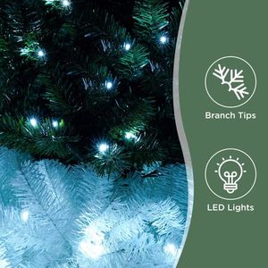 Albero di Natale di Lusso in Pino di Alta Qualità a Batteria, Pieghevole a Forma di Stella con Luci LED e Decorazioni per Esterni - Product Image 6