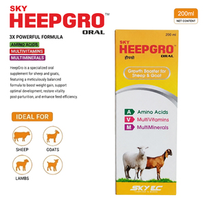 HeepGrow, suplemento multivitamínico, multimineral y de aminoácidos para el crecimiento de ovejas y cabras, fórmula para el apoyo del peso. |   Paquete: 200ml - Product Image 4
