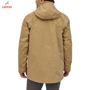 Chaqueta de Lluvia con Capucha para Hombre, Servicio OEM, Chaqueta de Invierno de Lona de Alta Calidad con Logotipo Frontal Personalizable en Venta - Product Image 3