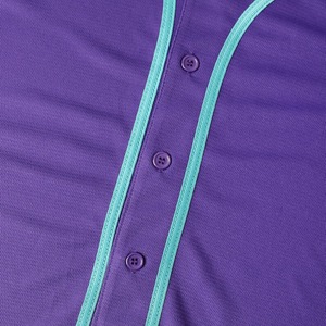 Vêtements streetwear, jersey de baseball à boutons, polyester, look baseball classique, production sur mesure, vinyle thermocollant durable - Product Image 5