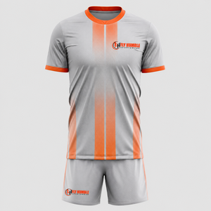 ชุดเสื้อฟุตบอล Fly Humble แบบ unisex สีดำแดงลายทาง พร้อมกางเกงขาสั้น คอกลม ระบายเหงื่อได้ดี ทรงปกติ เหมาะกับทุกฤดูกาล ขายส่ง รับผลิตตามแบบ - Product Image 3