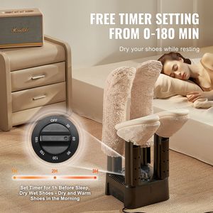 Asciugascarpe Portatile con Timer, 4 Tubi Staccabili, Asciugatore/Sterilizzatore per Stivali da Neve in ABS+PP, Nuova Versione - Product Image 5