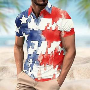Camiseta de Golf Negra para Hombre Never Forget 911, Diseño Casual con Estampado de Bandera Americana, Manga Corta, Transpirable, Tejido de Poliéster/Algodón - Product Image 3